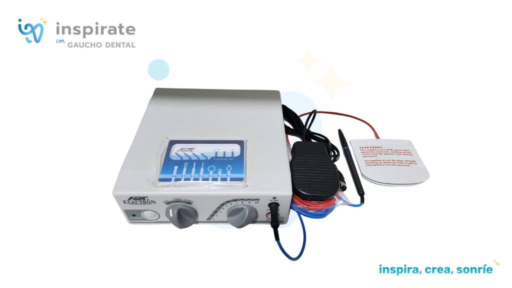 Electrobisturí Bonart ART Electron con pedal, pieza de mano, placa neutra y siete electrodos